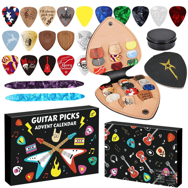 🎁Julegave 50 % RABATT🎸Gitarplekter Adventskalender 2025