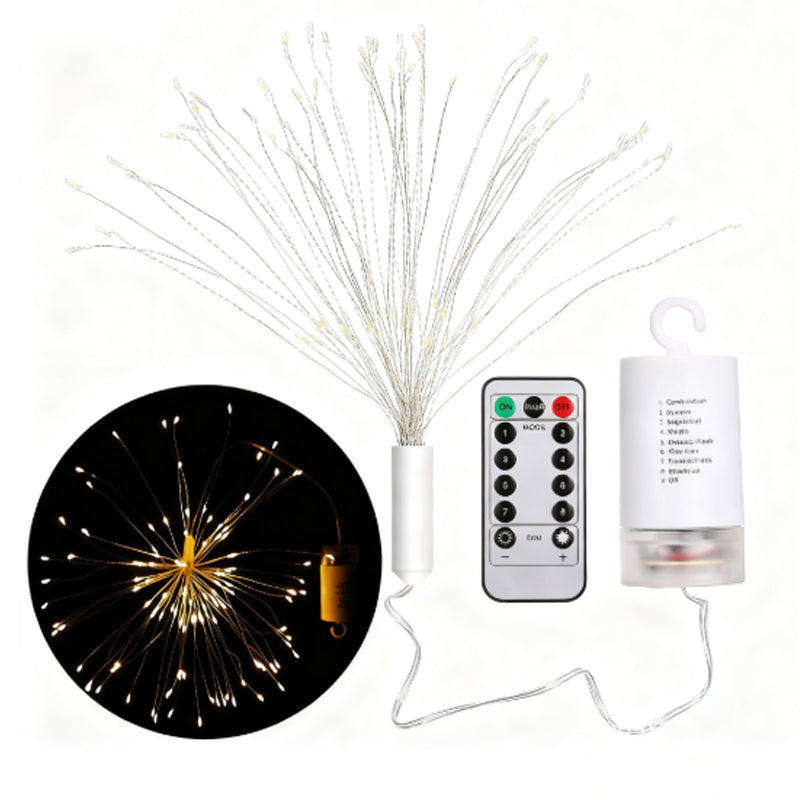 Christmas Firework LED Copper Wire String Lights