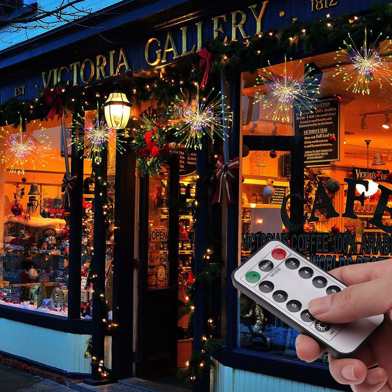 Christmas Firework LED Copper Wire String Lights