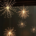 Christmas Firework LED Copper Wire String Lights