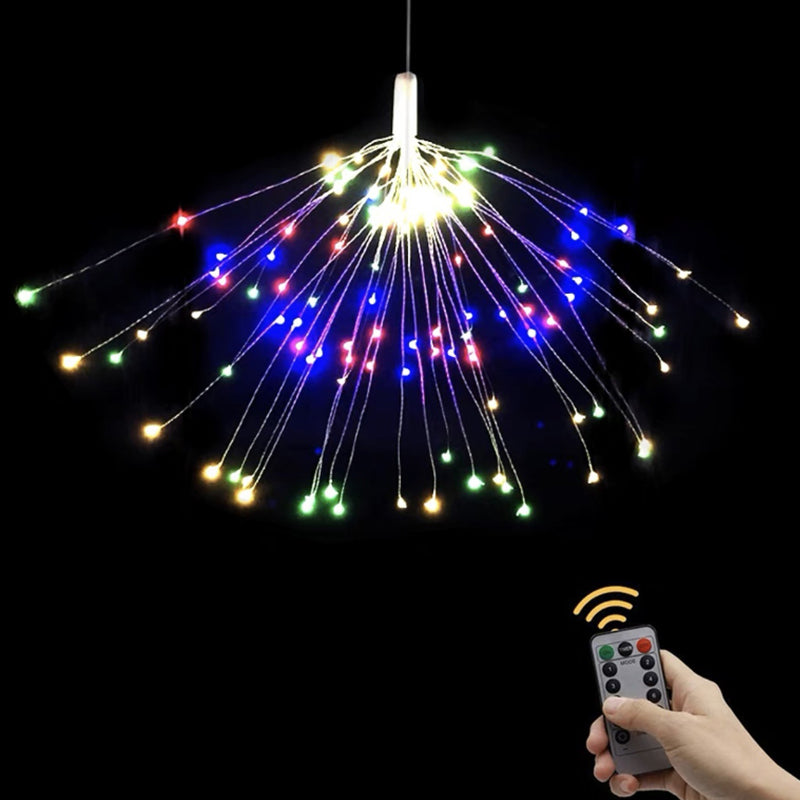Christmas Firework LED Copper Wire String Lights