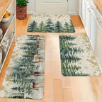 Festive Christmas Non-Slip Floor Mat Set