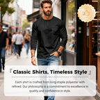 Gentlemanly and elegant Men’s Slim Fit Henley Long Sleeve T-Shirt