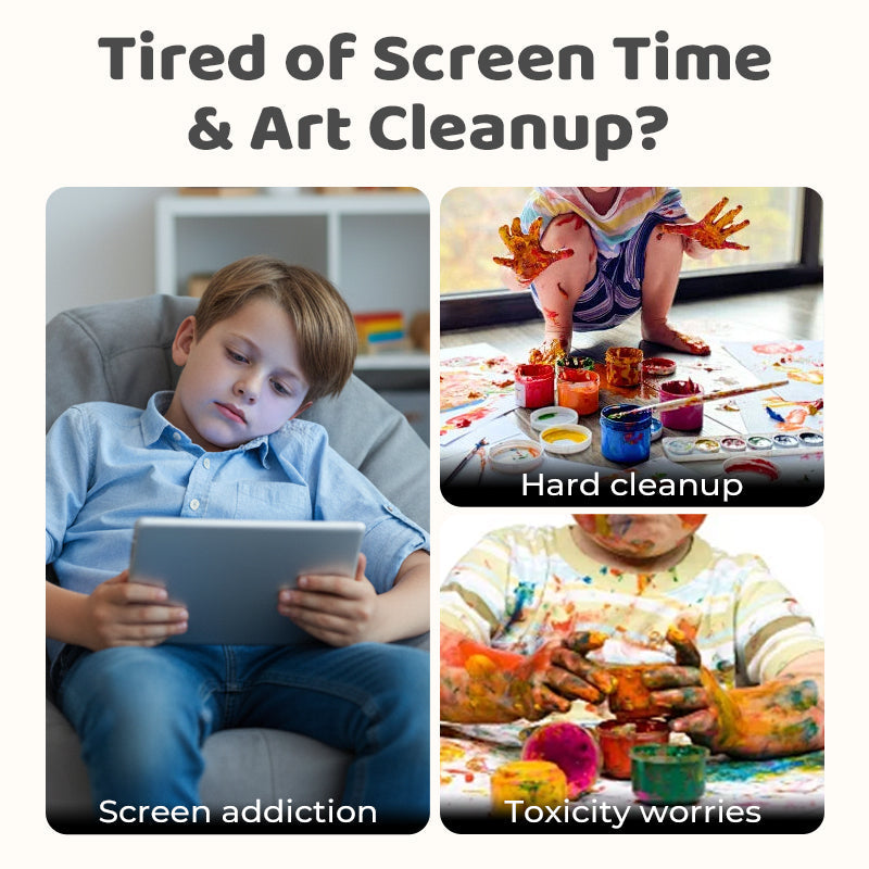 Finger Painting Book & Paint Set for Kids