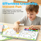 Finger Painting Book & Paint Set for Kids