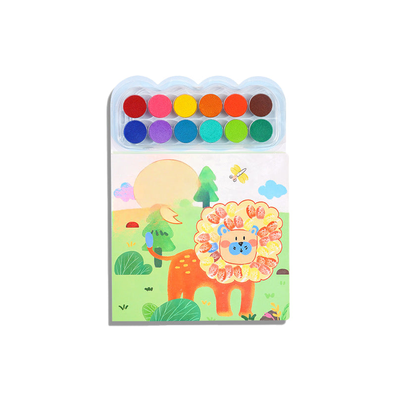 Finger Painting Book & Paint Set for Kids
