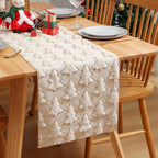 Soft Plush Christmas Tree Table Runner