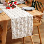 Soft Plush Christmas Tree Table Runner