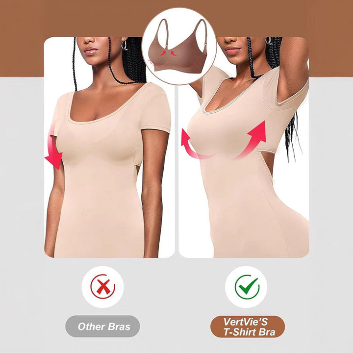 🏆 Last Day Special Price £19.99 ! 💐Jelly Wireless Womens Comfortable Wireless Bras Push Up Bralettes Seamless Tshirts Bras Deep V Everyday Bras
