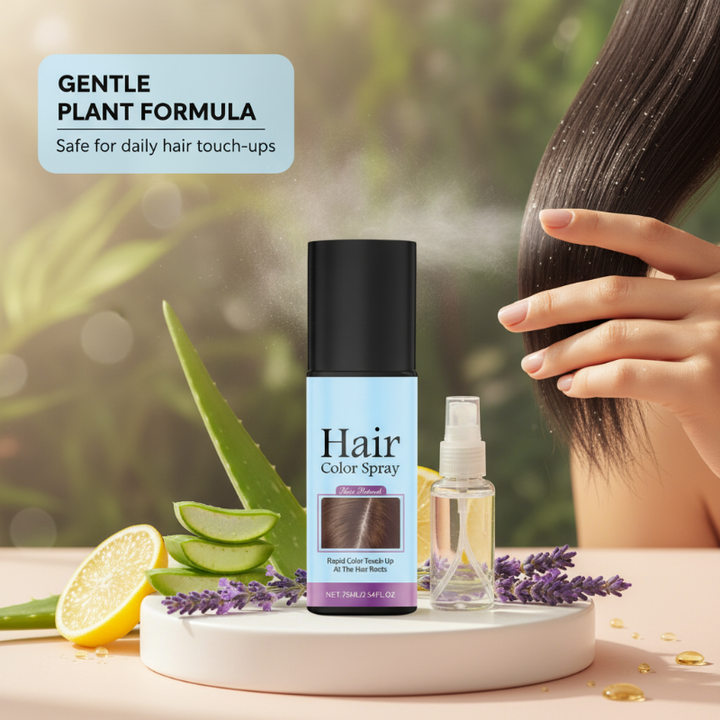 💇‍♀️ BUY 1 GET 1 FREE! ✨ Temporary Root Touch-Up Color Spray – Instant Gray Coverage, Washable &amp; Easy Application 🌸