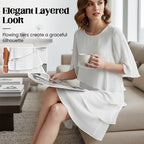 🎉Limited Sale🎉Women's Elegant Layered Ruffle Sleeve Dress