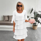 🎉Limited Sale🎉Women's Elegant Layered Ruffle Sleeve Dress