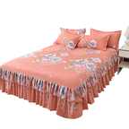 🛏️Two-layer three-piece set with lotus motif lace bedspread and pillowcases