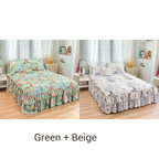 🛏️Two-layer three-piece set with lotus motif lace bedspread and pillowcases