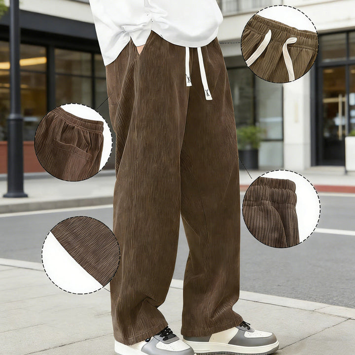 🔥¡Gran oferta! 50% de descuento.🔥Pantalones holgados para hombre con cordón ajustable y bolsillos.