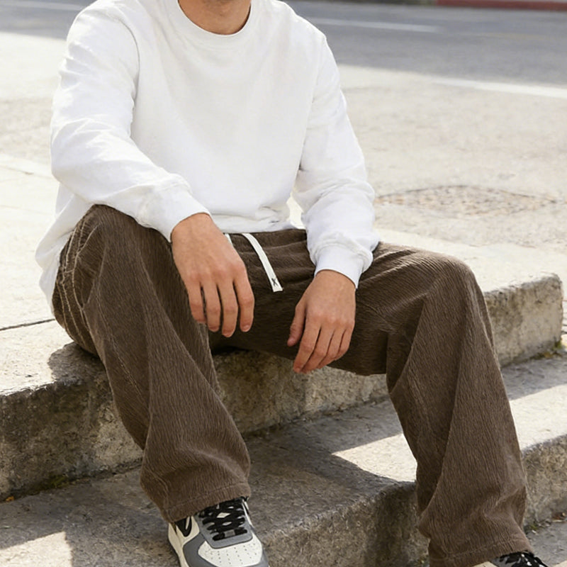 🔥¡Gran oferta! 50% de descuento.🔥Pantalones holgados para hombre con cordón ajustable y bolsillos.