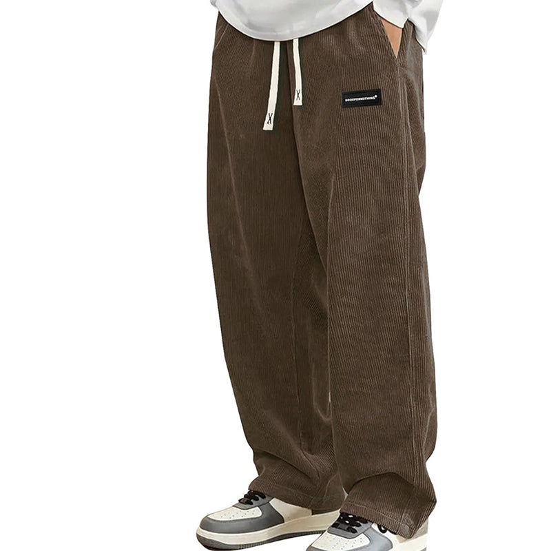 🔥¡Gran oferta! 50% de descuento.🔥Pantalones holgados para hombre con cordón ajustable y bolsillos.