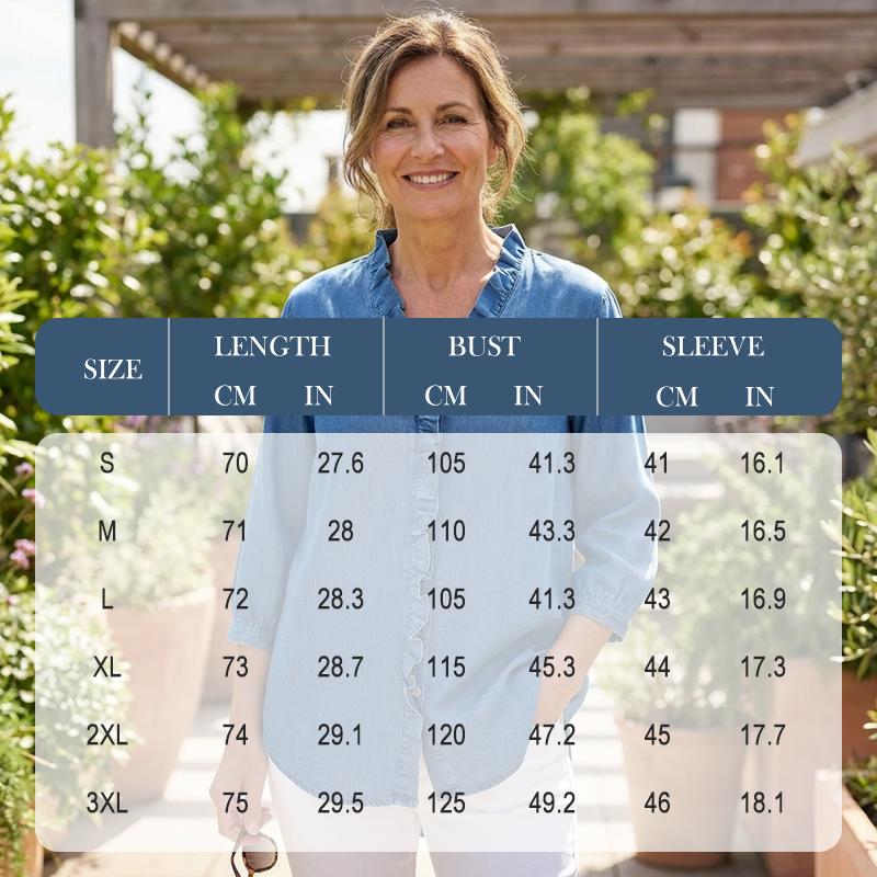📢Heißer Ausverkauf 2026: 50 % Rabatt⏰ Lässiges Damen-Shirt mit Rüschen und V-Ausschnitt | Weich und atmungsaktiv &amp;  Schmeichelhafter High-Low-Saum ✨