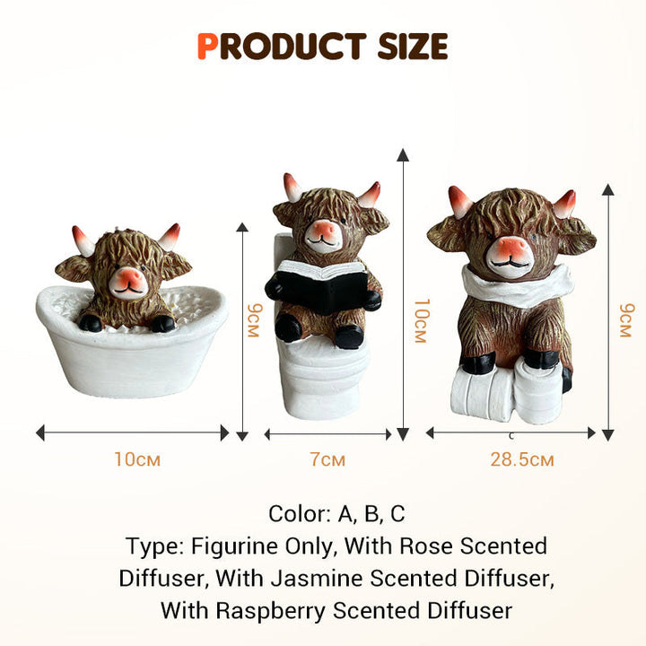 Snodig Highland Cow Baderomsfigur
