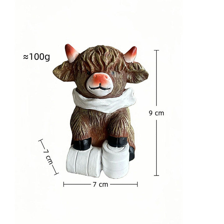 Snodig Highland Cow Baderomsfigur