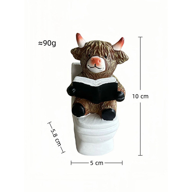 Snodig Highland Cow Baderomsfigur