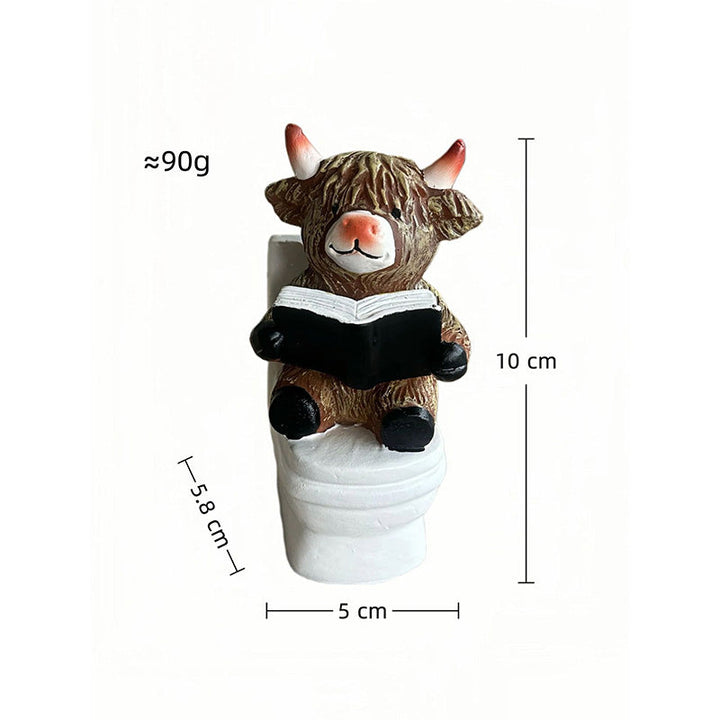 Snodig Highland Cow Baderomsfigur
