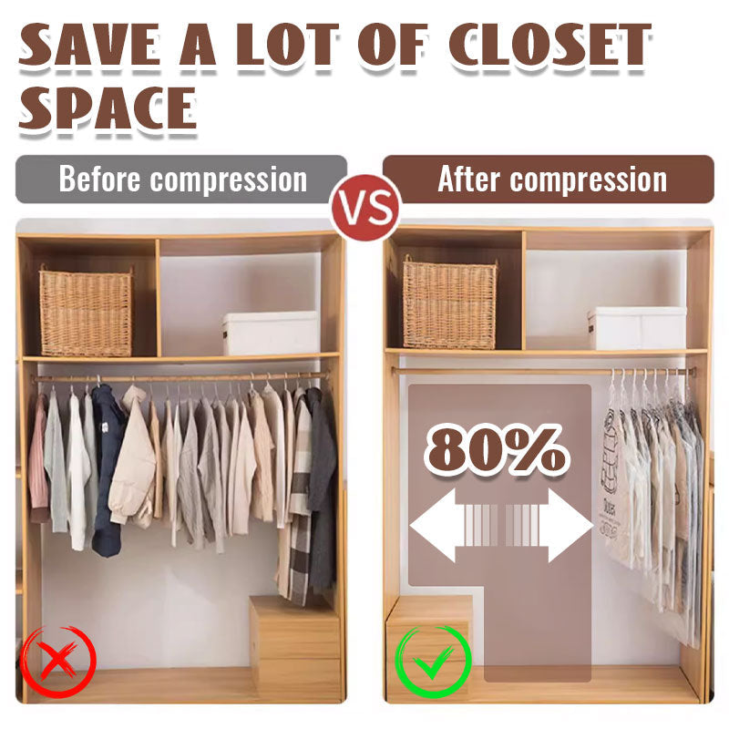 🧥Hanging Vacuum Storage Bags – Hanging Design for Wardrobe, Air Vacuum Compression, Waterproof Dustproof &amp; Space-Saving 🧹