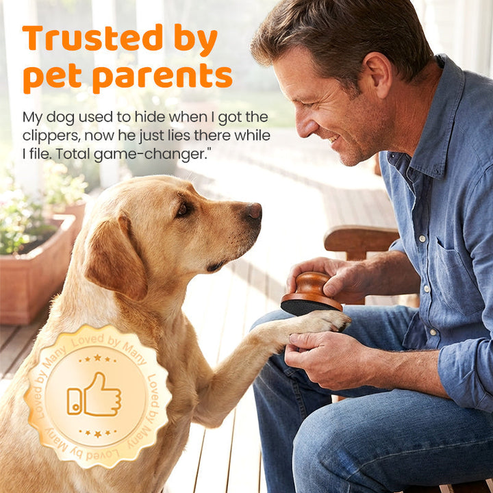 Wooden Pet Nail File with Replaceable Pads