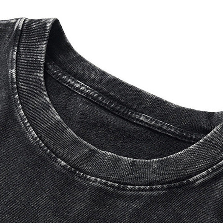 🎁Ny ankomst 50 % RABATT💥Hot Sale-tilbud - Løs vintage ensfarget kortermet topp
