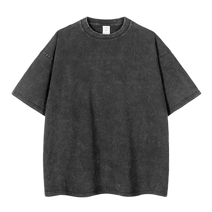 🎁Ny ankomst 50 % RABATT💥Hot Sale-tilbud - Løs vintage ensfarget kortermet topp