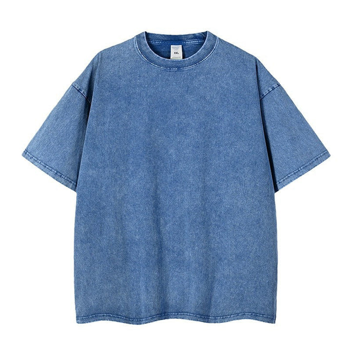 🎁Ny ankomst 50 % RABATT💥Hot Sale-tilbud - Løs vintage ensfarget kortermet topp