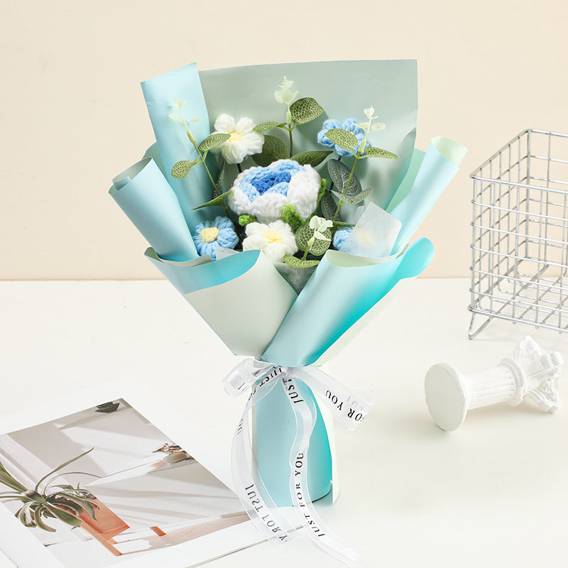 🌷 50 % RABATT NÅ! 💕 Håndlaget delikat heklet blomsterbukett – Morsdagsspesial – Livaktig design, slitesterk &amp;  Perfekt gave til mamma 🎁