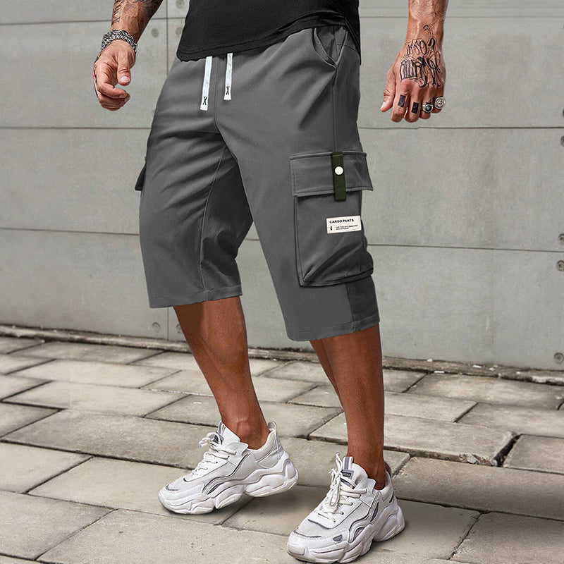 ⏳VIIMEISEN PÄIVÄN ALE 50% POIS PÄÄLTÄ!!📢Miesten rennot kiristysnyörillä varustetut capri-cargohousut