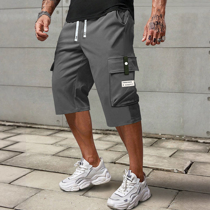 ⏳VIIMEISEN PÄIVÄN ALE 50% POIS PÄÄLTÄ!!📢Miesten rennot kiristysnyörillä varustetut capri-cargohousut