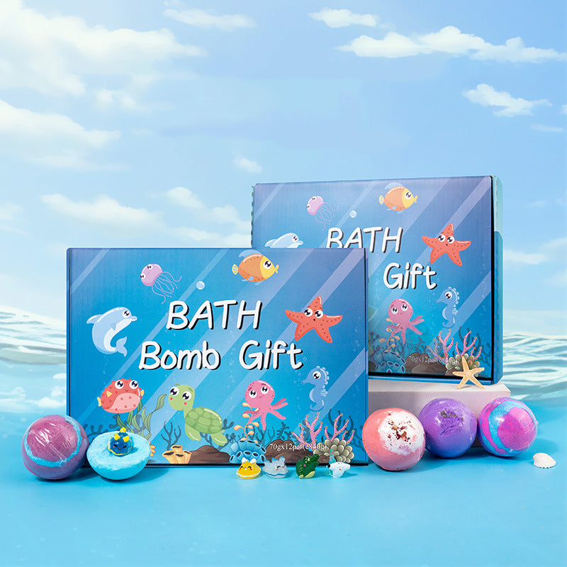 🛁 60 % RABATT |🌊 Badebomber med havtema | 60 g * 12 stk, skummende badetid &amp;  Morsom gaveidé ✨