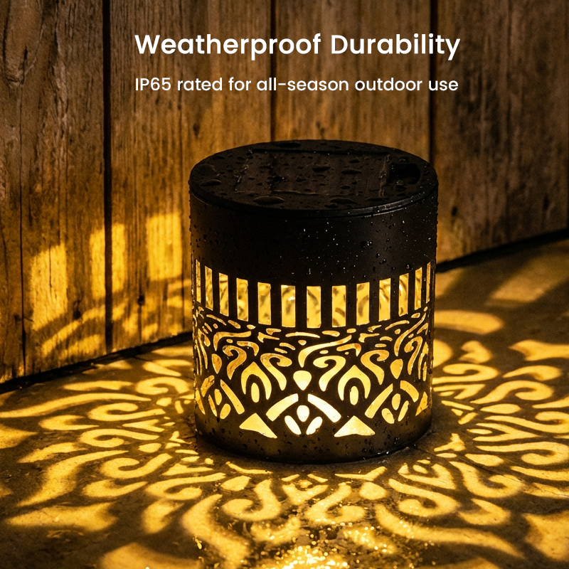 🌀 Solar Mandala Light – Stunning Pattern Projection, 2-in-1 Floor &amp; Wall Design &amp; IP65 Waterproof Auto On/Off 🌿