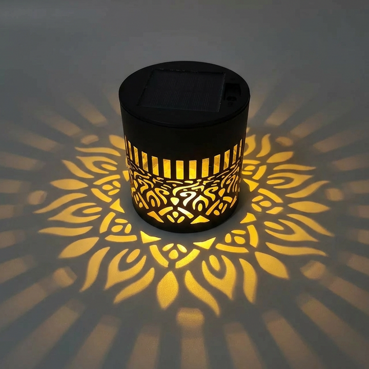 🌀 Solar Mandala Light – Stunning Pattern Projection, 2-in-1 Floor &amp; Wall Design &amp; IP65 Waterproof Auto On/Off 🌿