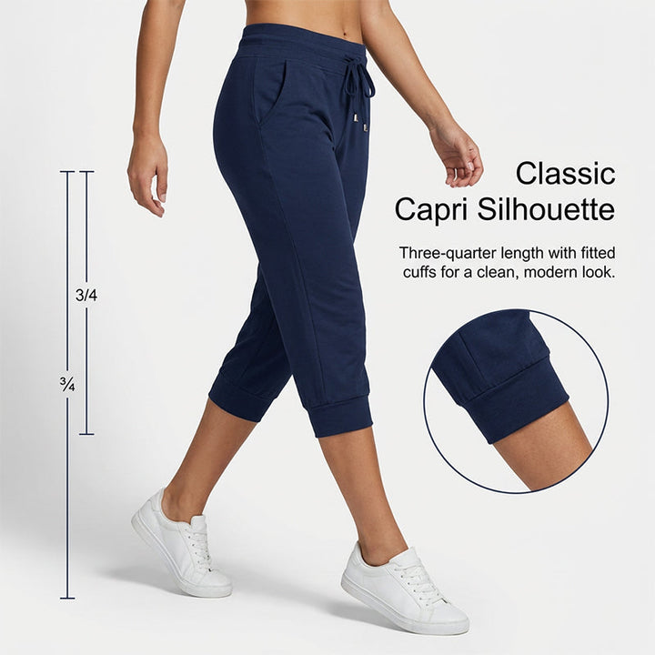 Kurz geschnittene Jogginghose mit Kordelzug an der Taille zum Entspannen