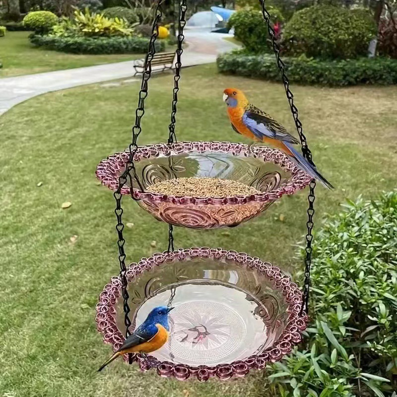 🥳2026 HOT SALE🥳💞50K+ SOLD!🐦🌧️ 50% OFF! Vintage-Style Bird Feeder with Bath – Hangs anywhere, easy to fill. Attracts robins &amp; blue tits. Perfect for nature lovers. 🏡✨