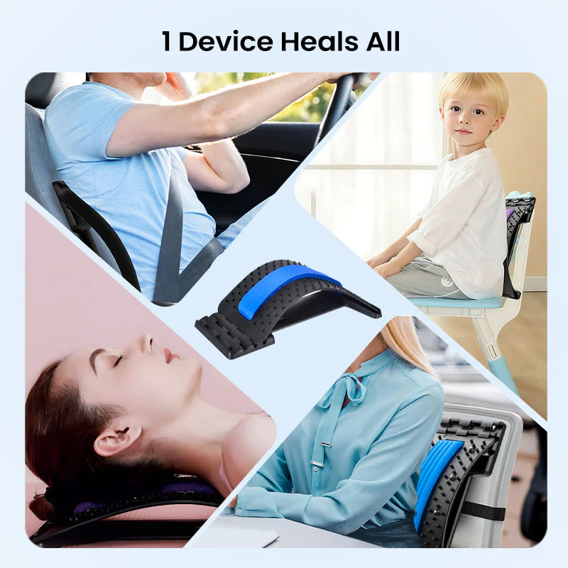 🩹 50% OFF FLASH SALE ! ⚡ Lumbar Stretcher – Ergonomic Spine Support, Adjustable Stretching Levels, Lightweight &amp; Portable 🪑