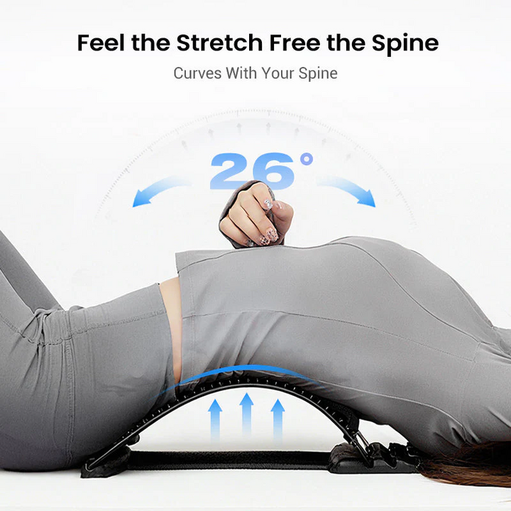 🩹 50% OFF FLASH SALE ! ⚡ Lumbar Stretcher – Ergonomic Spine Support, Adjustable Stretching Levels, Lightweight &amp; Portable 🪑