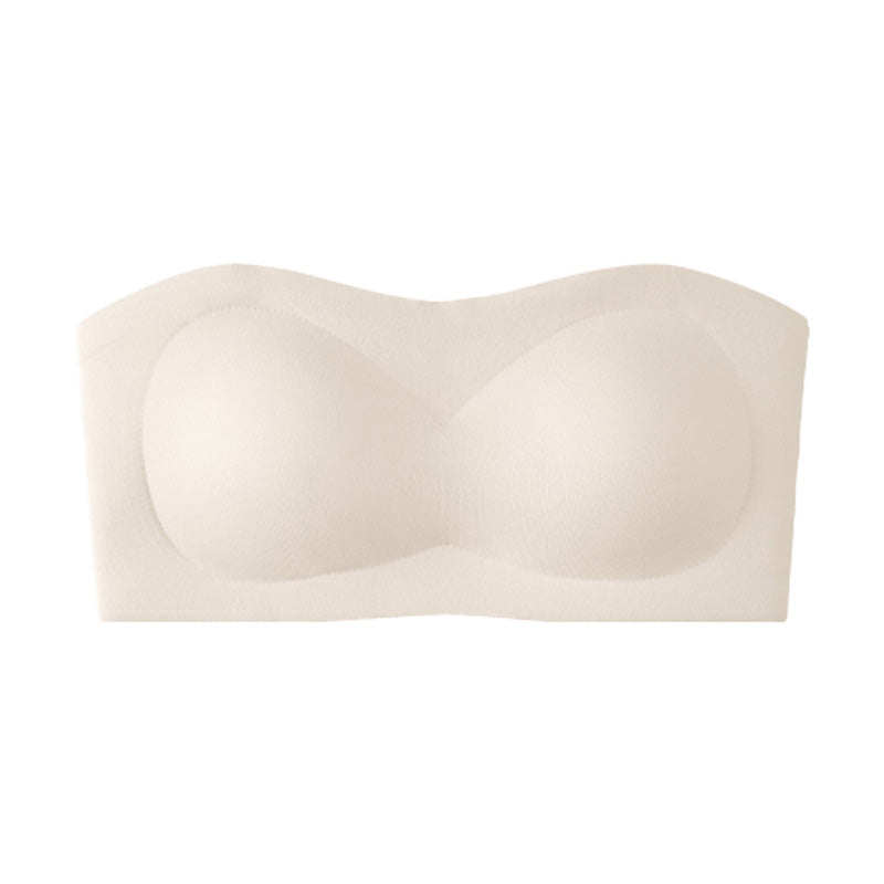 👙Naisten olkaimettomat rintaliivit Push Up Bandeau -rintaliivit Liukumattomat Langattomat Tukevat Pehmustetut Rintaliivit Saumattomat Mukavat Tuubihyytelöriivit