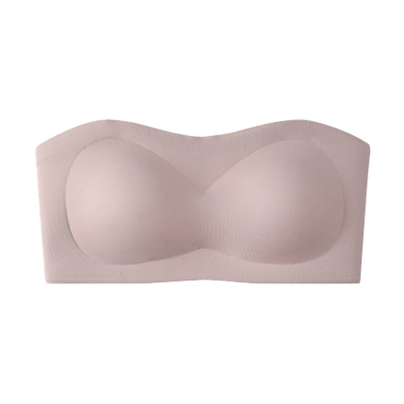 👙Naisten olkaimettomat rintaliivit Push Up Bandeau -rintaliivit Liukumattomat Langattomat Tukevat Pehmustetut Rintaliivit Saumattomat Mukavat Tuubihyytelöriivit