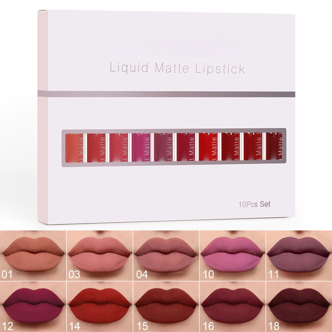 💝10 stuks matte, waterdichte, langdurige lipgloss