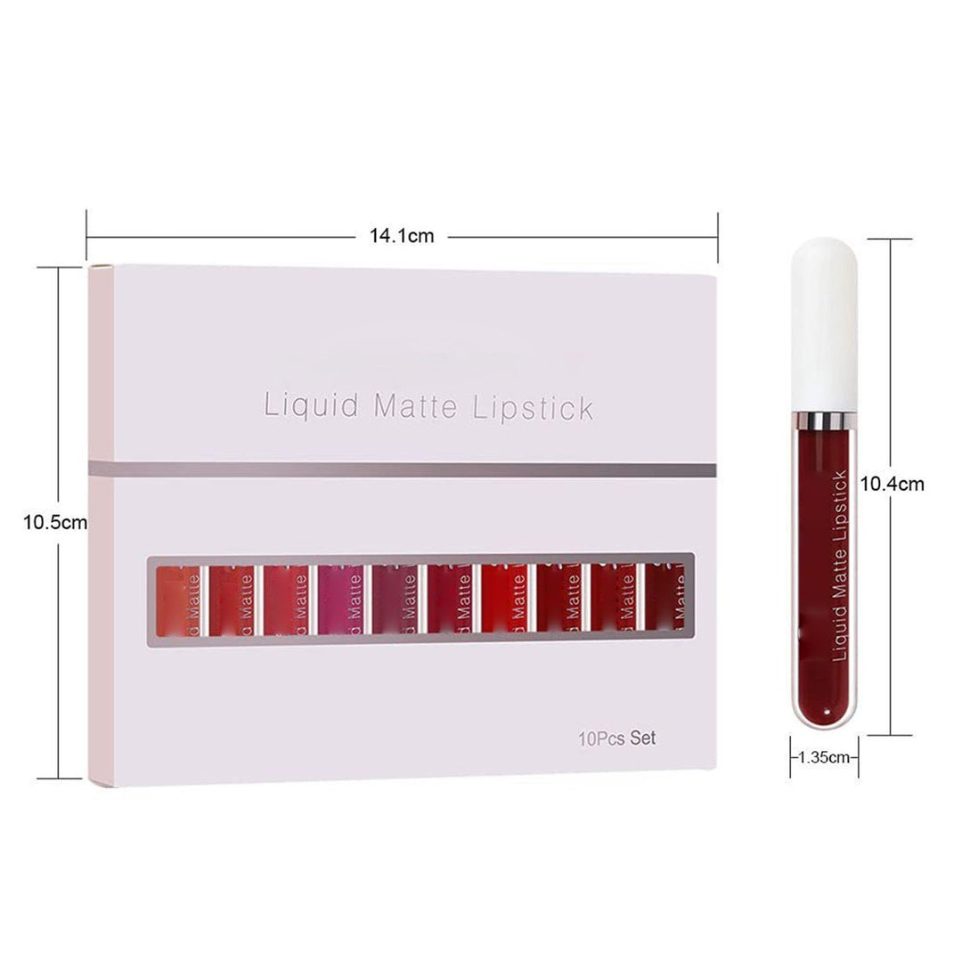 💝10 stuks matte, waterdichte, langdurige lipgloss
