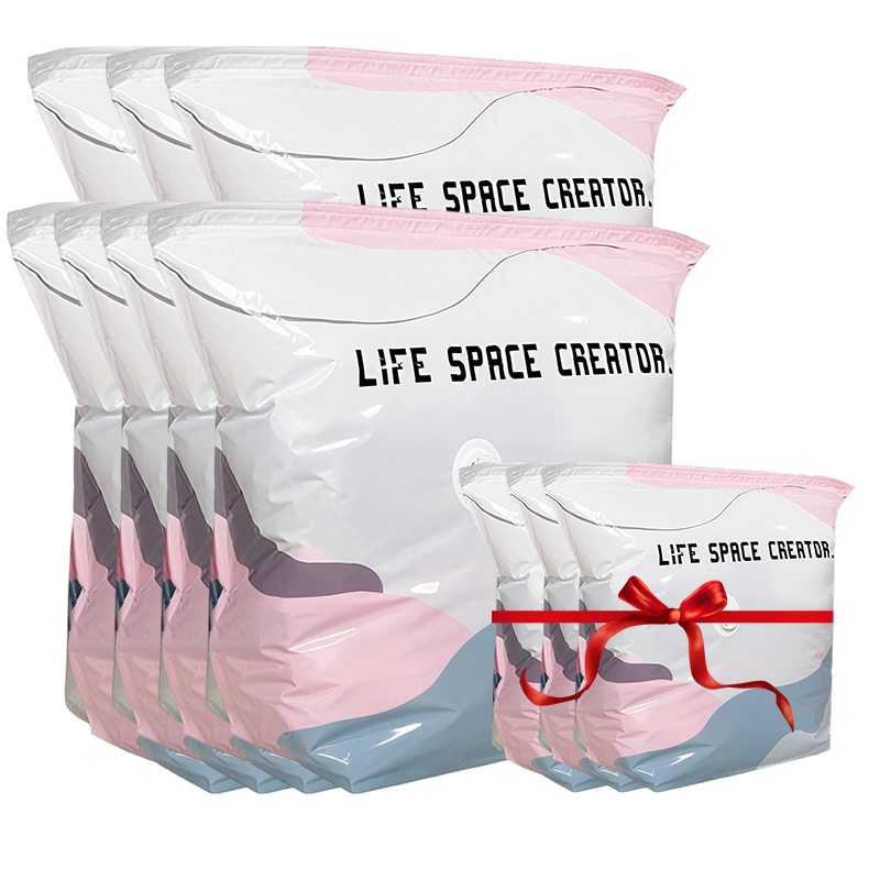 🧳No‑Pump Vacuum Storage Bags – Press &amp; seal, no pump needed. Saves 80% space, keeps clothes dry &amp; dust‑free. Perfect for bulky bedding &amp; off‑season gear. 🛏️🗄️