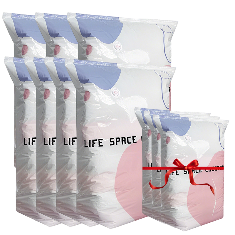 🧳No‑Pump Vacuum Storage Bags – Press &amp; seal, no pump needed. Saves 80% space, keeps clothes dry &amp; dust‑free. Perfect for bulky bedding &amp; off‑season gear. 🛏️🗄️