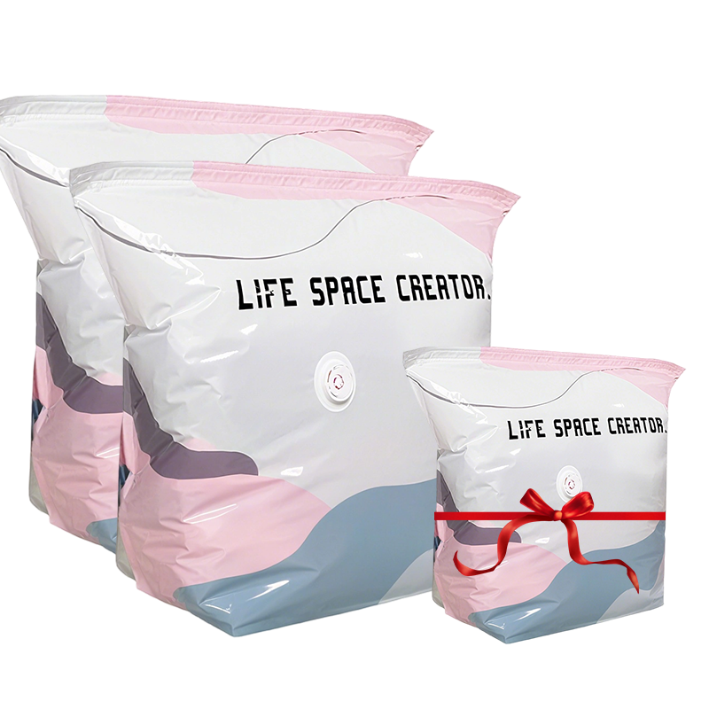🧳No‑Pump Vacuum Storage Bags – Press &amp; seal, no pump needed. Saves 80% space, keeps clothes dry &amp; dust‑free. Perfect for bulky bedding &amp; off‑season gear. 🛏️🗄️