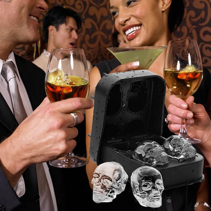 🥳2026 HETE UITVERKOOP💀🧊 50% korting! DIY siliconen ijsblokjesvorm in de vorm van een schedel – Gigantische, langzaam smeltende schedel voor whisky en cocktails. &amp;  meer.✨