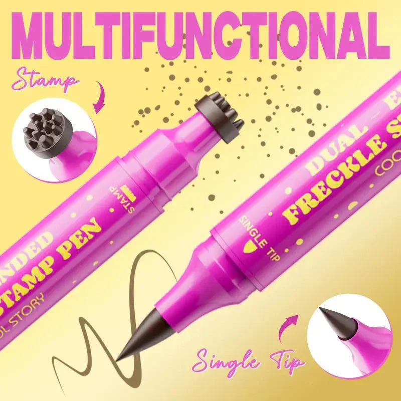 💗LAST DAY - BUY 1 GET 1 FREE💗Waterproof Freckles Pen: Faux Freckle Stamp and Fine Tip Eyeliner for Realistic, Long-Lasting Freckles and Effortless Makeup, Perfect for Daily Wear and Cosplay